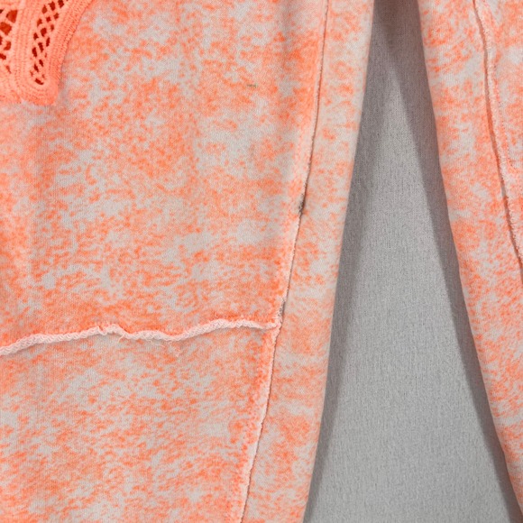 FREE PEOPLE Movement Sweatpants Womens XS White Neon Orange Sun and Done Jogger - Picture 13 of 16